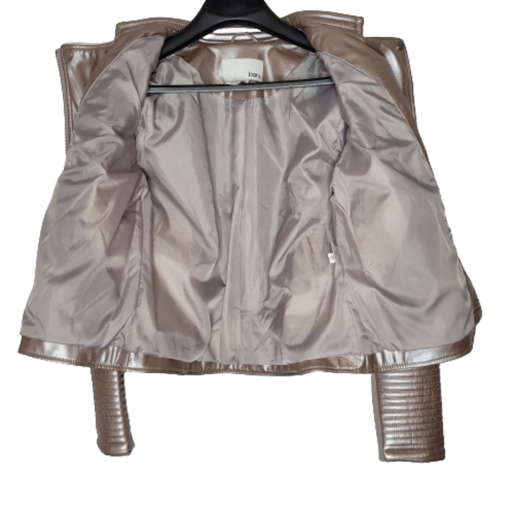 Bar III Rose Gold Quilted Moto Jacket - Picture 5 of 16